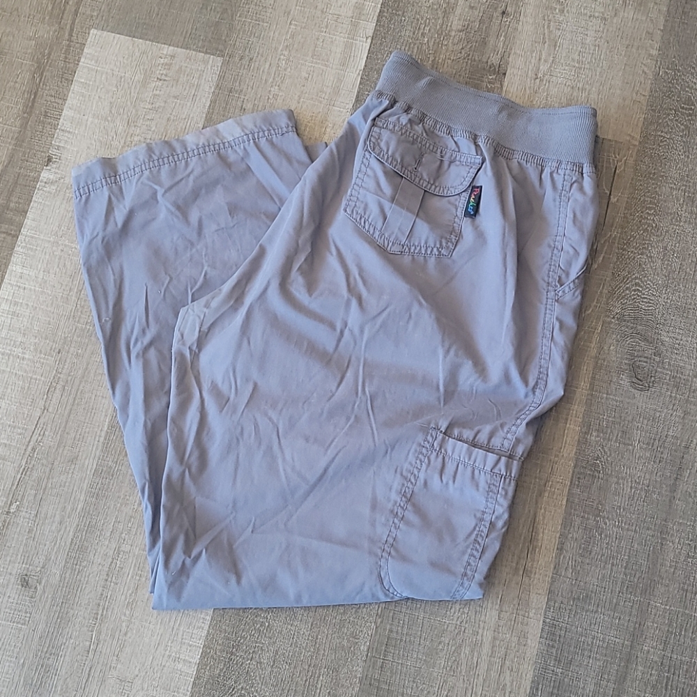 XL peaches scrub pants gray